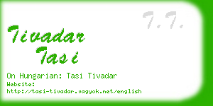 tivadar tasi business card